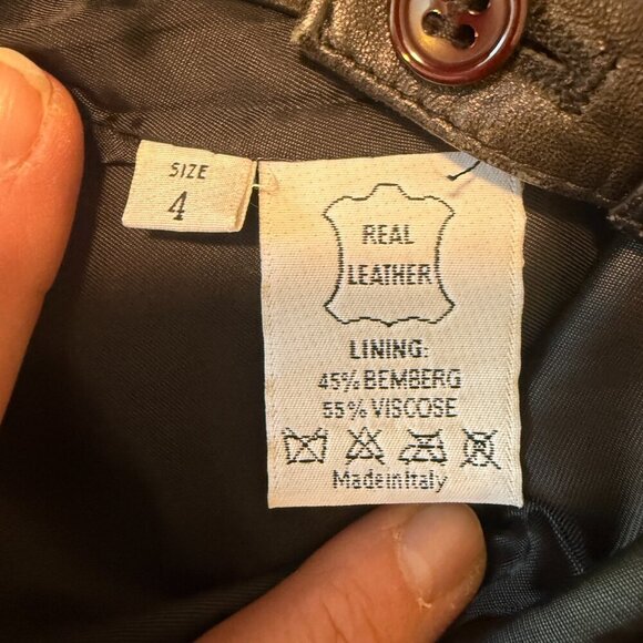 Women’s 4 Donald J Pliner Black Real Leather High Rise Ankle Zip Pants - Picture 8 of 11